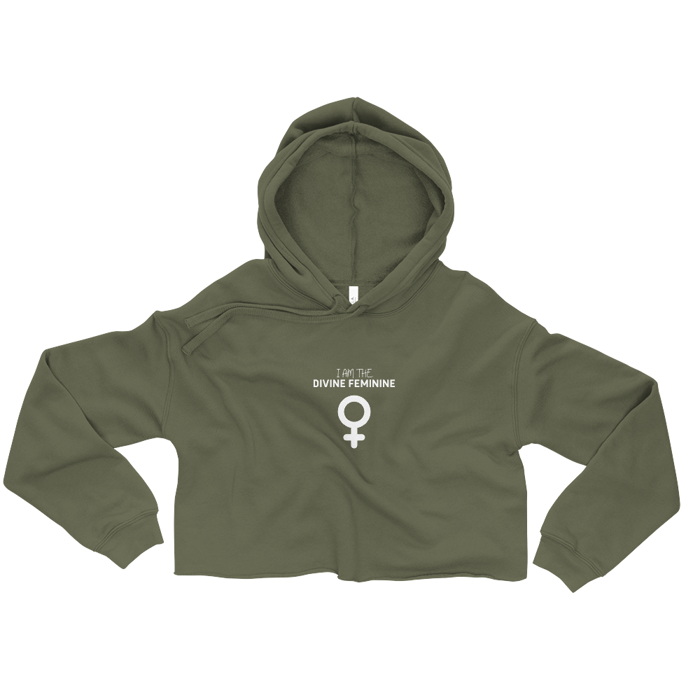 I am the Divine Feminine Crop Hoodie