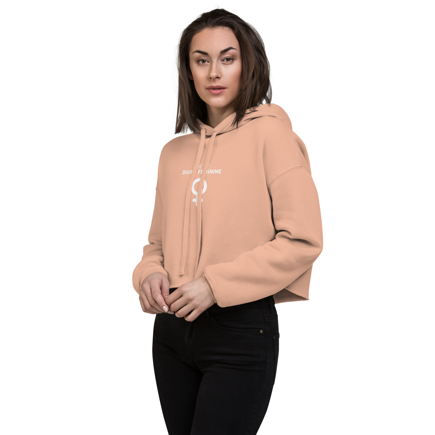 I am the Divine Feminine Crop Hoodie