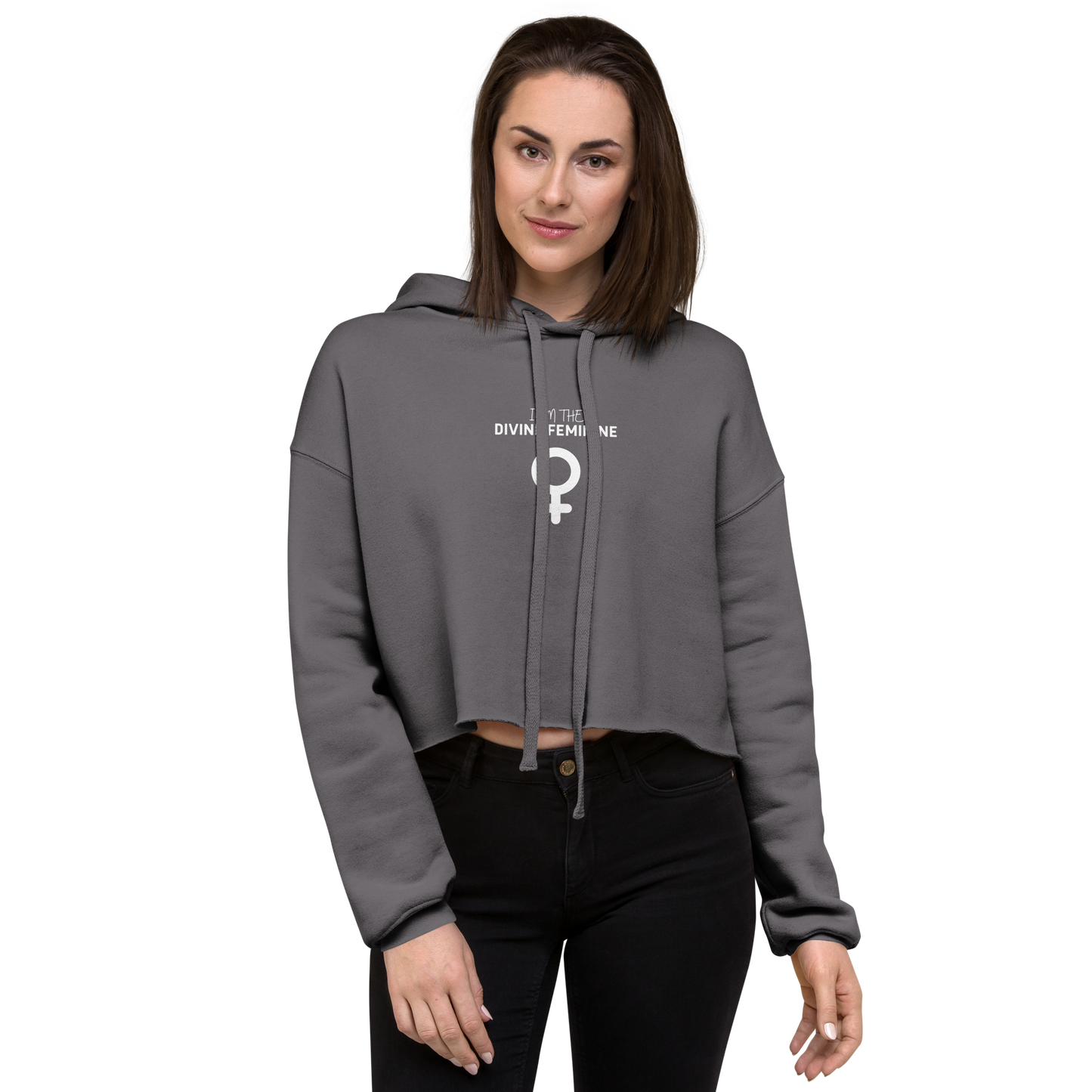I am the Divine Feminine Crop Hoodie